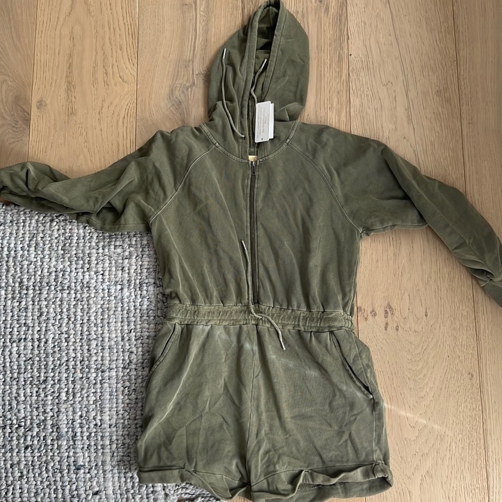 L*Space Olive Green Hooded Jumpsuit